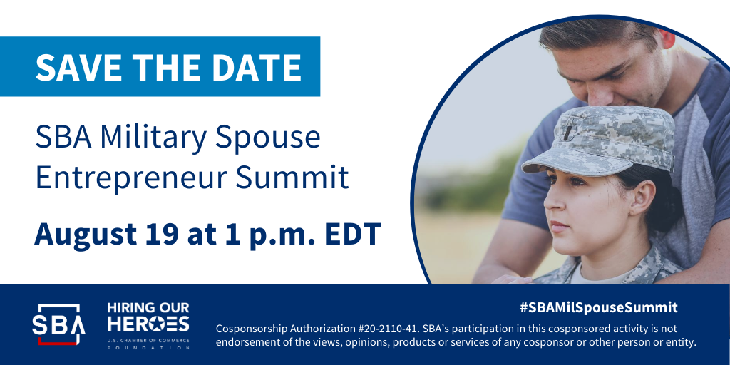 Save the Date- SBA Military Spouse Entrepreneur Summit, August 19 