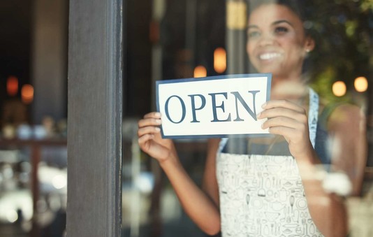 Woman Small Business Open