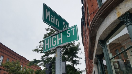main street and high street signs