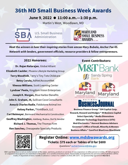 Join us June 9 to Celebrate Small Business in MD