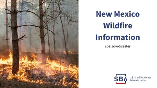 New Mexico Wildfire Information with the SBA logo