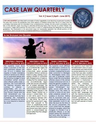 Case Law Quarterly April - June 2019 