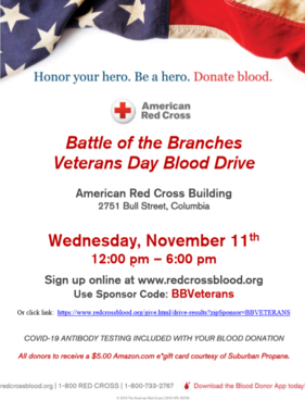 battle of the branches blood drive