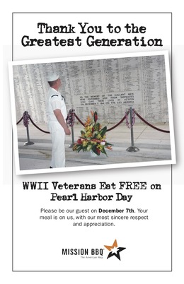 Pearl Harbor Remembrance Day at Mission BBQ