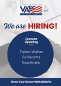 We're Hiring Tuition Waiver Graphic