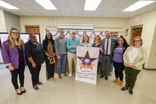 Spartanburg School District One purple star Recogonition