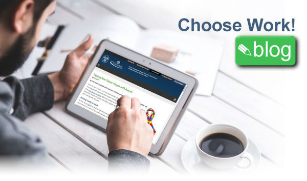 Choose Work Blog header image (man shown on computer)