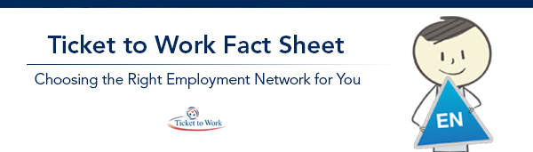 Ben holding Employment Network sign 