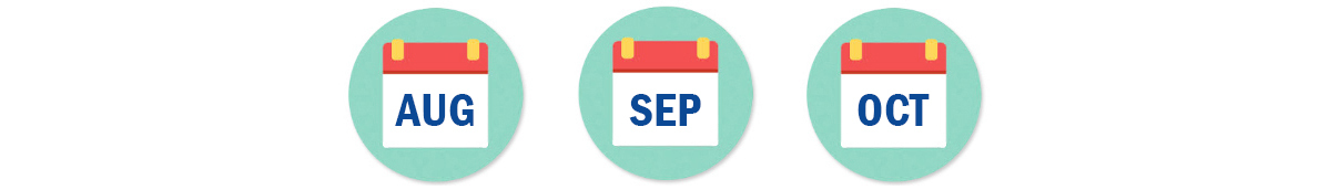 Graphic of calendars