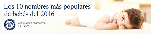 Los 10 nombres más populares de bebés del 2016