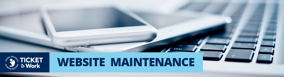Email banner for website maintenance