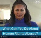Screenshot of Deputy Spokesperson Porter’s video discussion about supporting human rights.