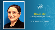 A head shot of Hanen Ltifi, a locally employed staff member from the U.S. Mission Tunisia. 