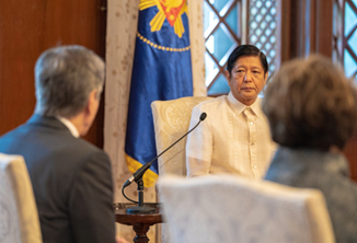 Secretary Blinken speaking to Philippines’ President Ferdinand Romualdez Marcos.