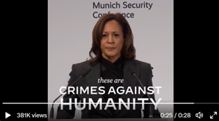 Vice President Harris speaking at the Munich Security Conference