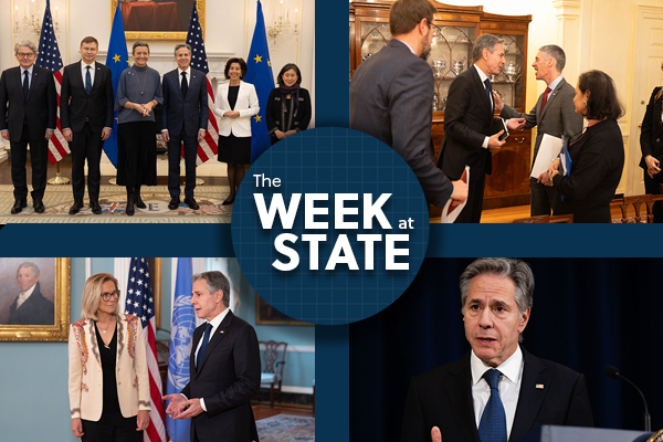 Secretary of State Blinken meets with EU and UN officials 