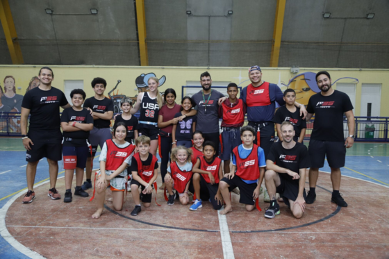  U.S. sports envoys spotlight sports diplomacy in São Paulo, Brazil through sports clinics w/ Brazilian youth.