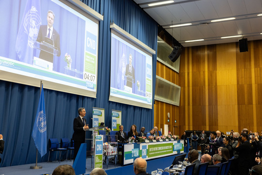 Secretary Blinken delivers remarks in Vienna at the 67th Session of the UN Commission on Narcotic Drugs
