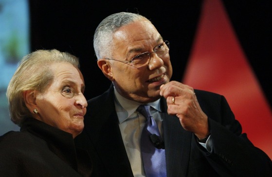 Secretaries of State Madeleine Albright and Colin Powell enjoyed a long friendship.