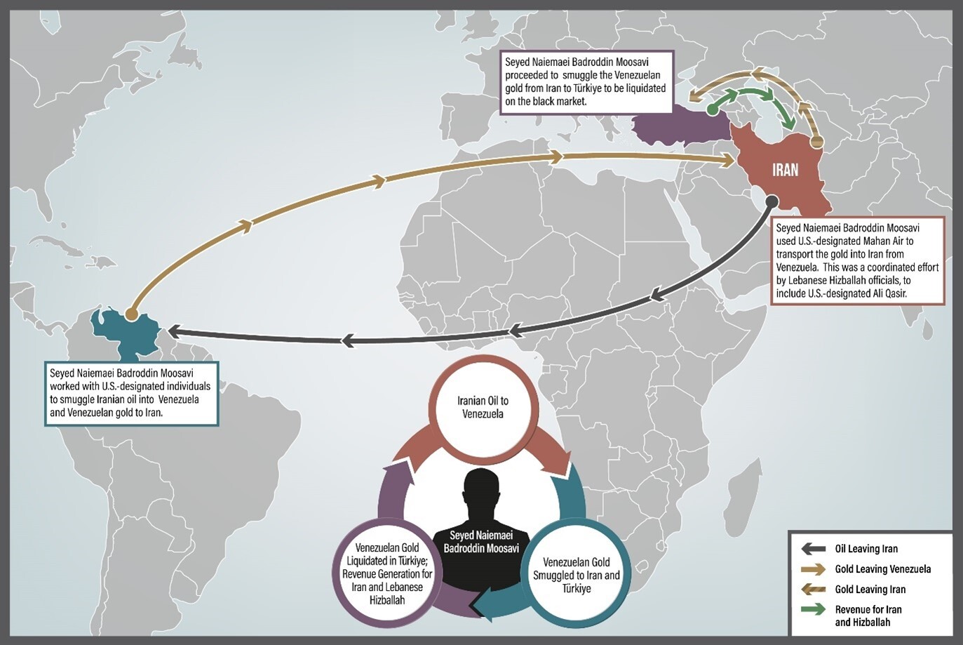 Iranian Oil to Venezuela Map