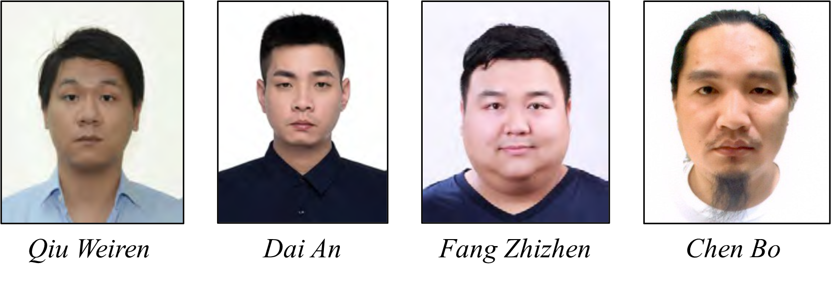 Qiu Weiren, Dai An, Fang Zhizhen, Chen Bo