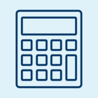 blue calculator icon