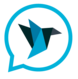 TSP AVA icon, a blue folded paper bird inside a chat bubble