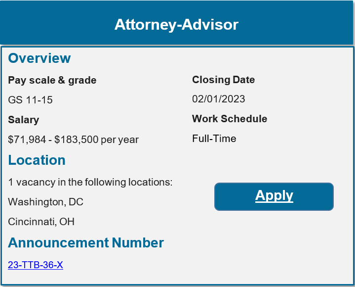 Job Attorney Advisor 012023