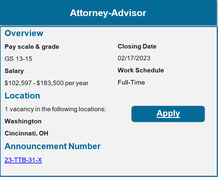 Job 021023 attorney advisor