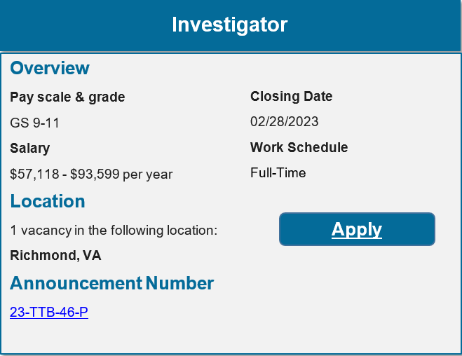 Job Opp Investigator