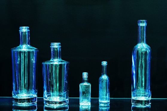 dark background bottles