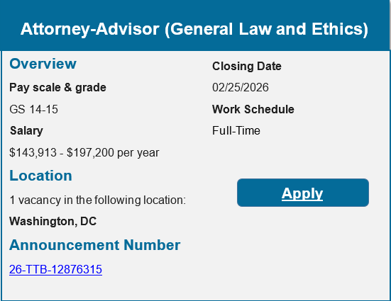 Attorney Advisor Gen Law Ethics