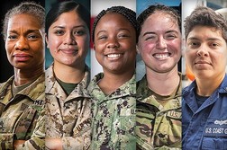 image of five women veterans in uniform