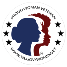 silhouette of women representing the medallion of strength for women veterans