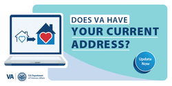 animated computer showing change of contact for va benefits and services