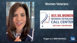 woman with illustration for women veterans call center