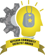 community catalyst award logo light bulb and gear