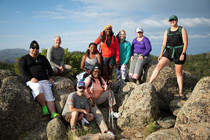 group of people on hiking expedition