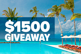 $1,500 travel giveaway