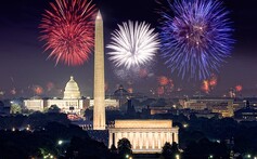fireworks over the united states capitol
