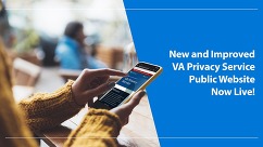 person on smart phone accessing new va privacy website
