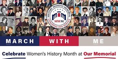 collage of military women for the kick off of Women's History Month