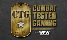Illustration of dog tags with Combat Tested Gaming.