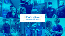 Montage of photos of VA employees at work for Public Service Recognition Week.