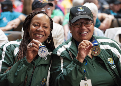 Two Women veterans at the National Veterans Golden Age Games.