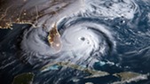 Radar of a hurricane over Florida.