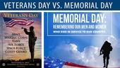 The difference between Memorial Day and Veterans Day.