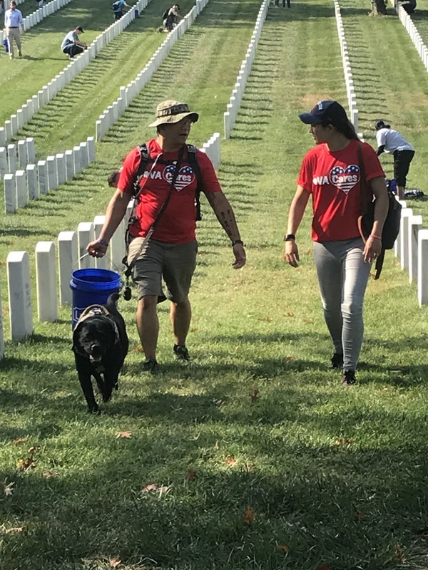 Sept 11 2019 Day of Service Alexandria NC with dog