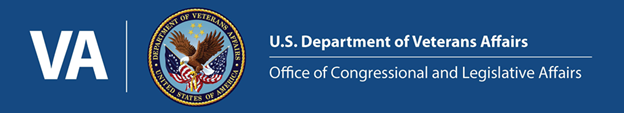 VA Office of Congressional and Legislative Affairs Header with blue background