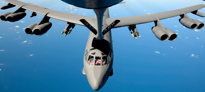 B-52 refueling in the sky